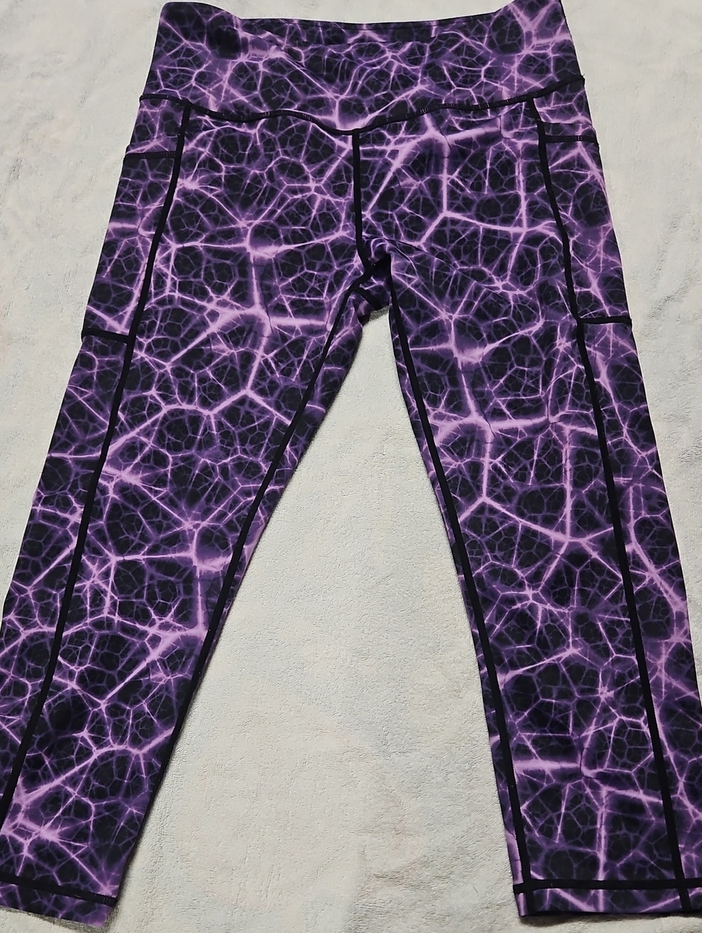 Constantly Varied Gear Purple Lightning-Print Active Capris